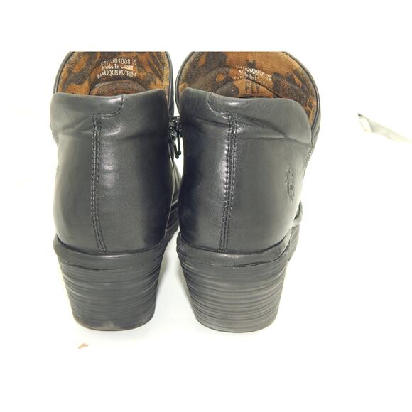 Fly London Black Leather Ankle Boots Size 39 - Picture 5 of 7